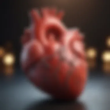 Indicators of Heart Inflammation Illustration depicting the heart with inflammation indicators