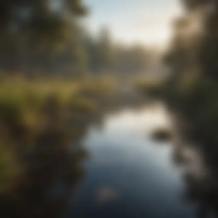 Expansive wetlands with diverse flora and fauna