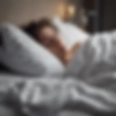Restless Night An illustration depicting a restless individual turning in bed, symbolizing sleeplessness.