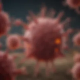Diagram illustrating the immune system's response to cancer cells in dogs