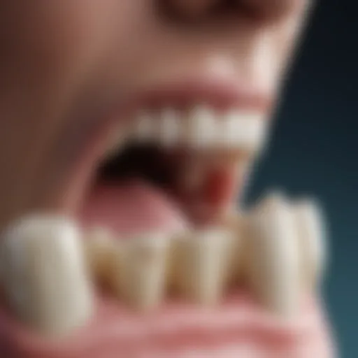A close-up of a tooth with a modern restorative material applied.