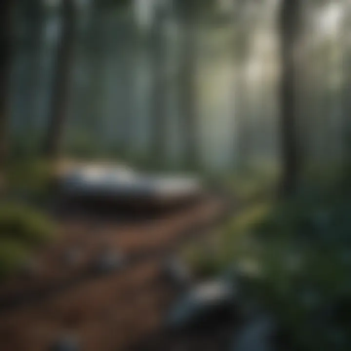 A peaceful nature scene that evokes tranquility and relaxation