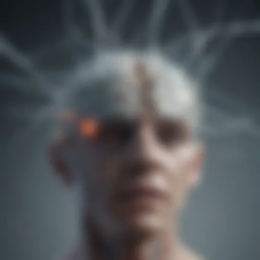 A brain illustration depicting neural connections
