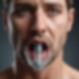A conceptual illustration of stress impacting the respiratory system.