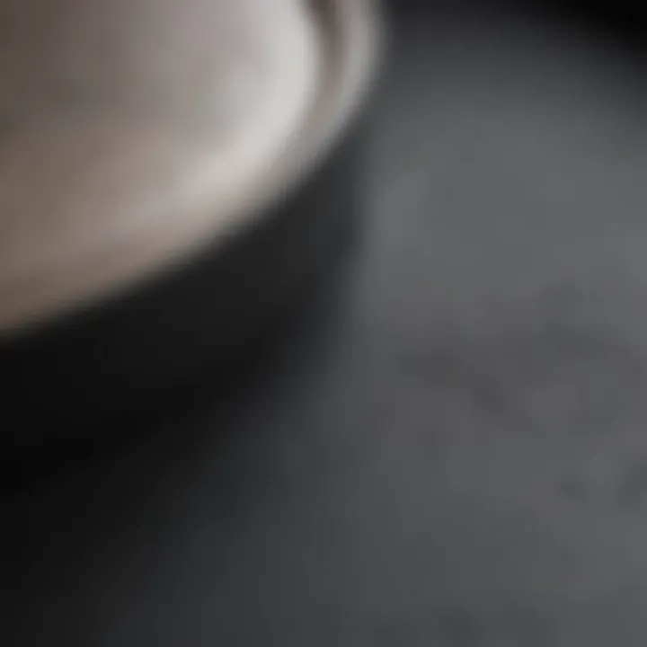 Close-up of nonstick cookware surface showing texture