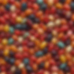 A vibrant assortment of jelly beans showcasing various flavours