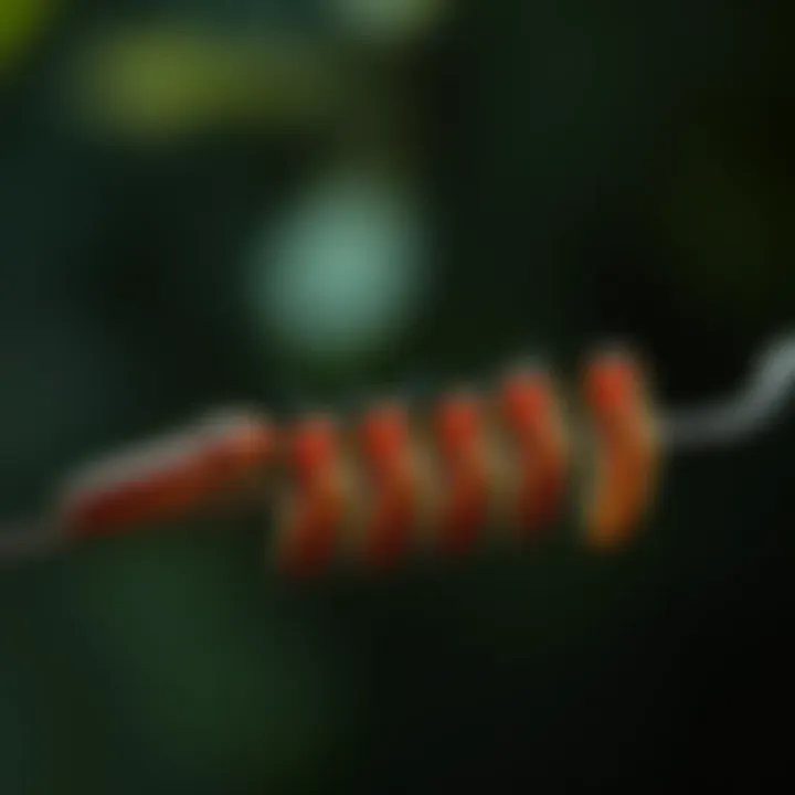 Illustration showcasing the life cycle of various insect larvae