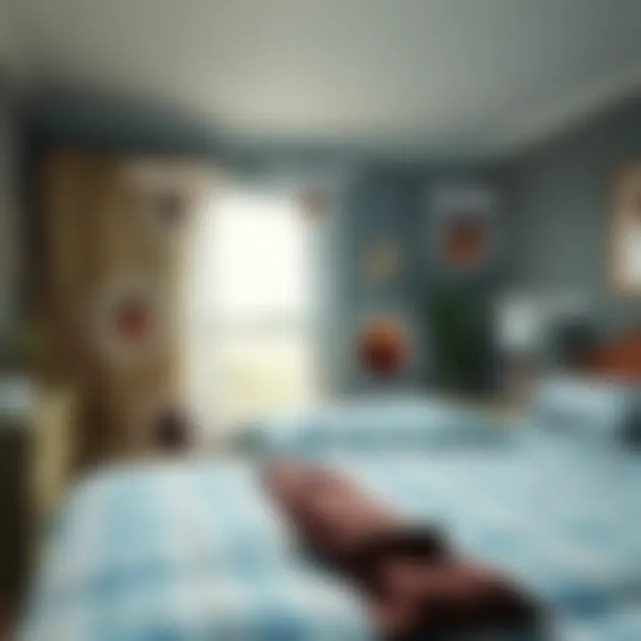 Diagram of bed bug hiding spots in a home