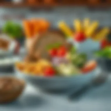 A balanced meal showcasing dietary choices that can mitigate headaches