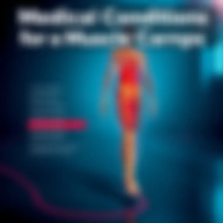 Medical Conditions Associated with Muscle Cramps Chart illustrating common medical conditions linked to muscle cramps