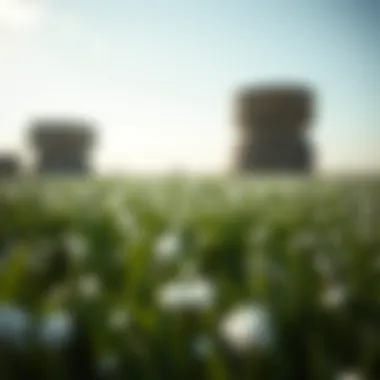 Nitrate of soda granules in a field