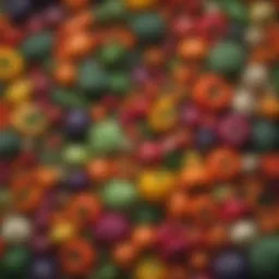 A vibrant assortment of colorful vegetables showcasing their nutritional diversity.