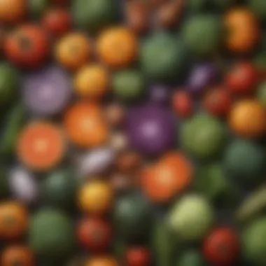 Mineral Contributions of Vegetables Illustration of various minerals found in vegetables and their contribution to wellness.