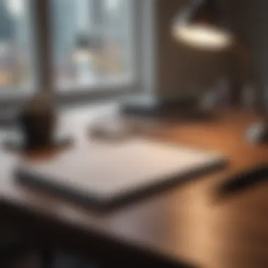 Clarity in Writing A minimalist desk with a notepad and pen, symbolizing clarity in writing.