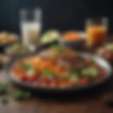 Nutrient-Dense Culinary Masterpiece Healthy meal showcasing nutrient-dense foods