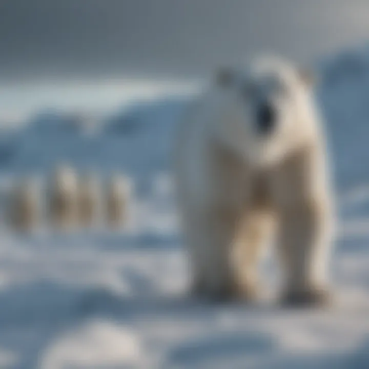 Arctic landscape with diminishing sea ice