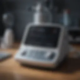 Portable mini ultrasound machine in a clinical setting