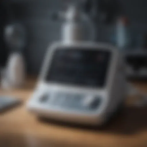 Portable mini ultrasound machine in a clinical setting