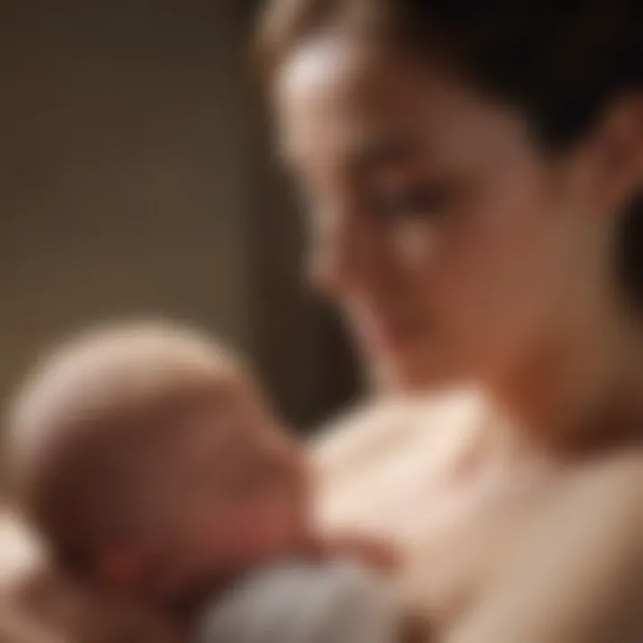 A peaceful scene highlighting a mother with her baby during postpartum recovery