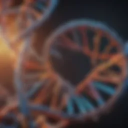 Illustration of DNA double helix structure