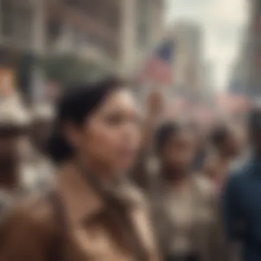 Marchers in a peaceful demonstration advocating for civil rights.