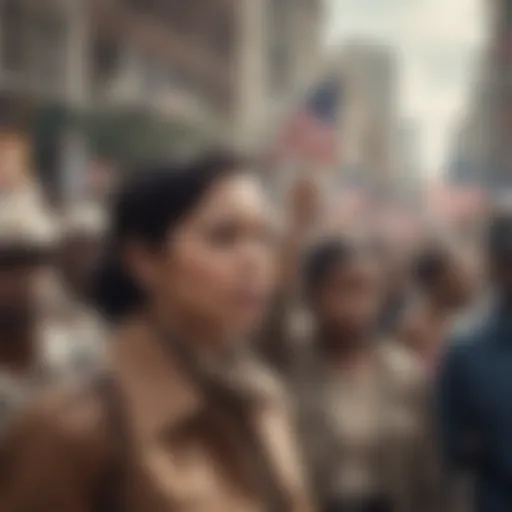 Marchers in a peaceful demonstration advocating for civil rights.