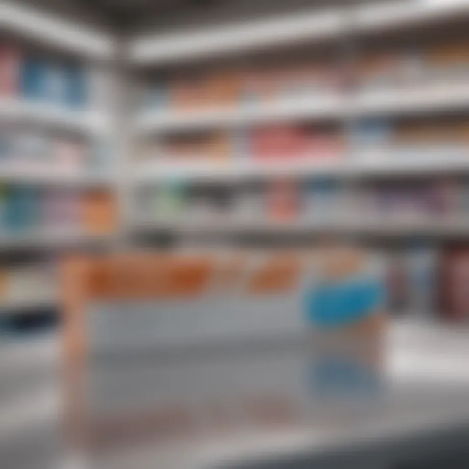 Emergency contraceptive packaging at a pharmacy