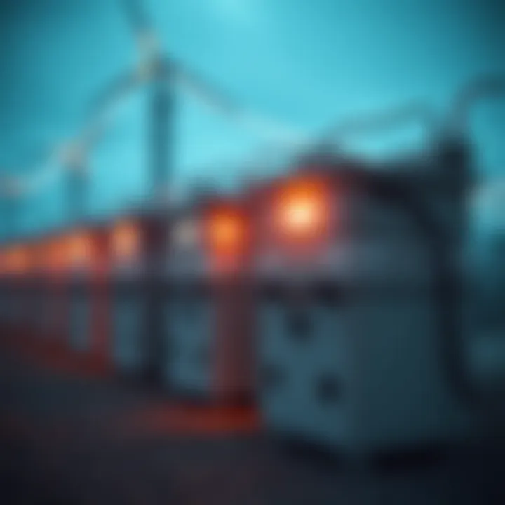 Battery storage solutions illustrating energy management