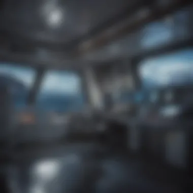 Cutting-Edge Research: Technology in Modern Expeditions Modern research ship equipped with advanced technology in an oceanic setting