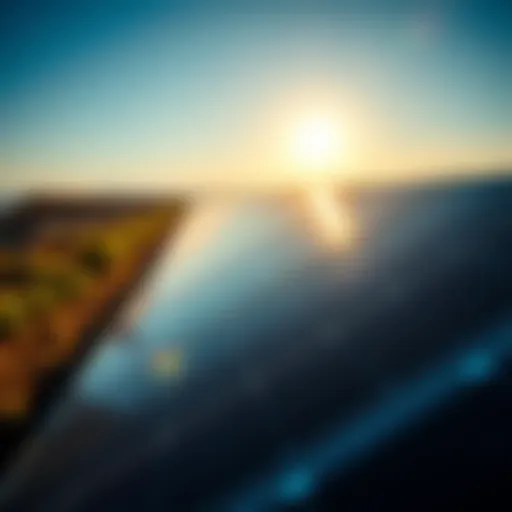 Harnessing Solar Energy: A Modern Array Solar panel array under sunlight