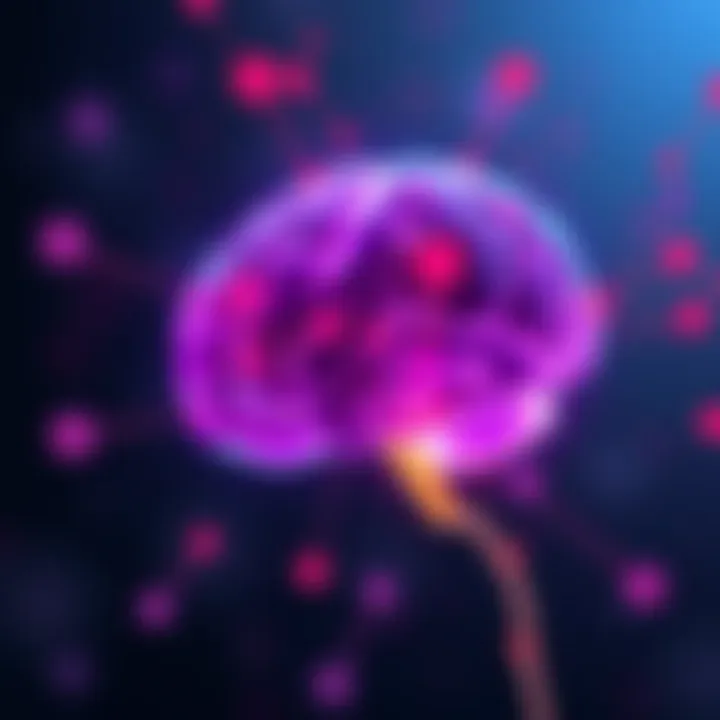 Neuroplasticity Visualization A vibrant brain visualization showcasing neuroplasticity