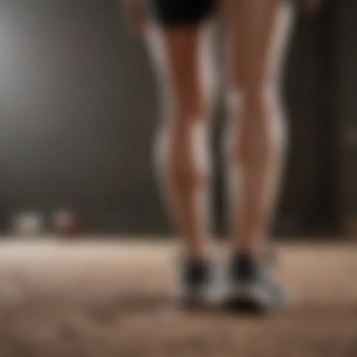 A person engaging in weight-bearing exercise for better bone density