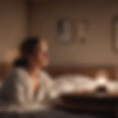 Person meditating before bed