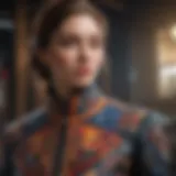 Creative patchwork clothing showcasing unique design