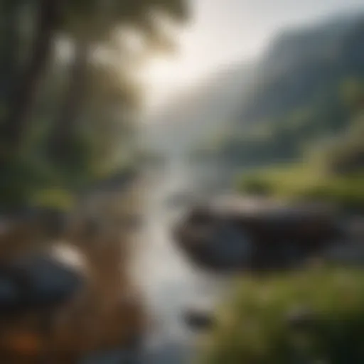 A serene landscape representing inner peace