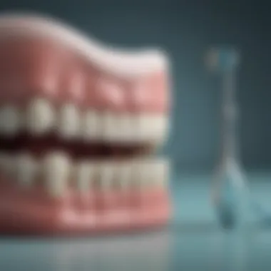 An array of dental care products for oral hygiene