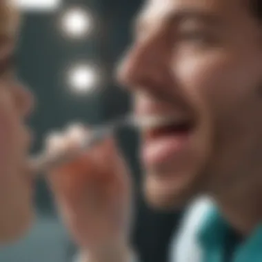 Consulting an Oral Health Specialist A dental professional providing consultation on oral health