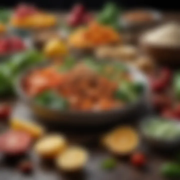 A vibrant array of nutrient-dense foods reflecting health and vitality