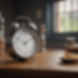 A serene clock symbolizing the concept of time in intermittent fasting