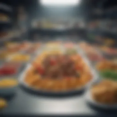 Modern Temptations: Navigating Food Choices An array of food choices showcasing modern dietary temptations.