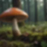 A close-up of a lethal mushroom in its natural habitat