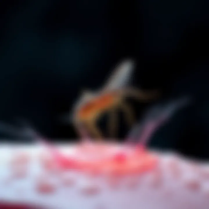 Graphic showing mechanisms of skin invasion by parasites