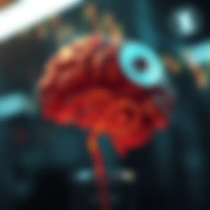 Cognitive Processes in Trading A brain with gears symbolizing cognitive processes in trading