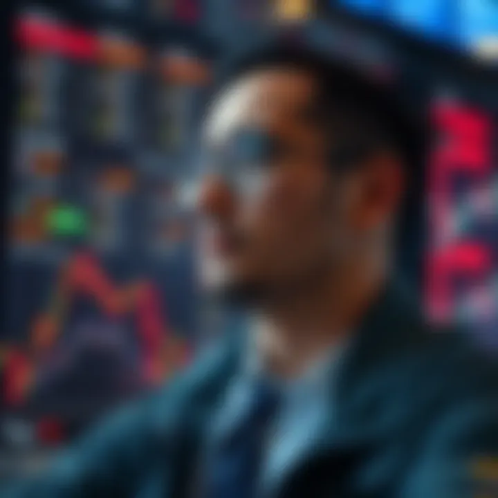 Reflecting on Trading Strategies A serene trader reflecting on their strategy