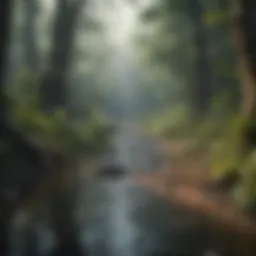 Visual representation of climate change impacts on ecosystems