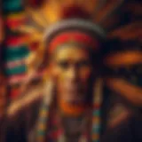 Cultural Heritage of the Amazon Tribes Vibrant tribal patterns showcasing the rich cultural heritage of Amazon tribes