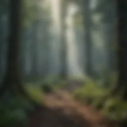 Dense forest area showcasing biodiversity