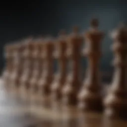 A vintage chess set symbolizing the history of the game