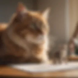 A conceptual illustration of finance and feline symbolism