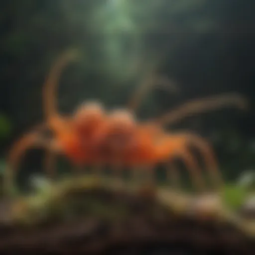 Close-up of Cordyceps fungus growing on an ant